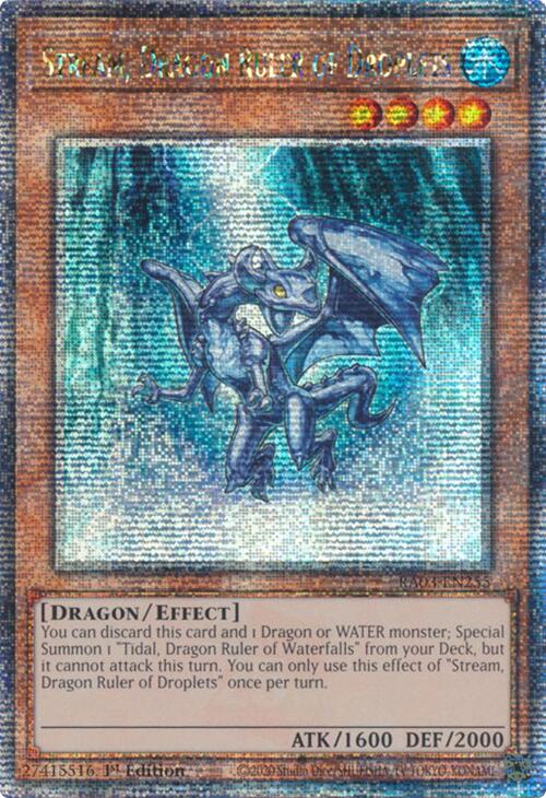 Stream, Dragon Ruler of Droplets (Quarter Century Secret Rare) [RA03-EN255] Quarter Century Secret Rare | Galaxy Games LLC