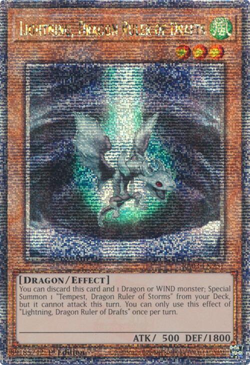 Lightning, Dragon Ruler of Drafts (Quarter Century Secret Rare) [RA03-EN257] Quarter Century Secret Rare | Galaxy Games LLC