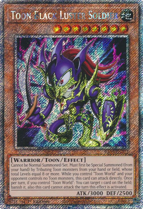 Toon Black Luster Soldier (Platinum Secret Rare) [RA03-EN272] Platinum Secret Rare | Galaxy Games LLC