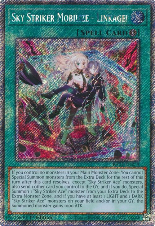 Sky Striker Mobilize - Linkage! (Platinum Secret Rare) [RA03-EN274] Platinum Secret Rare | Galaxy Games LLC