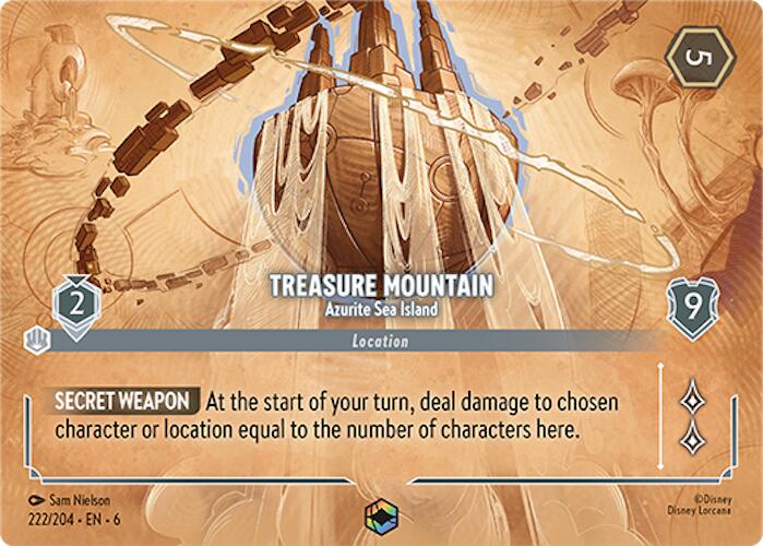 Treasure Mountain - Azurite Sea Island (Enchanted) (222/204) [Azurite Sea] | Galaxy Games LLC