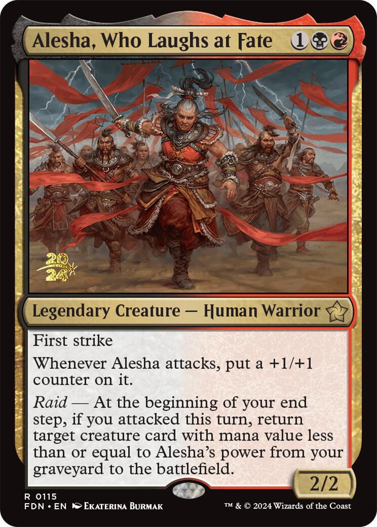 Alesha, Who Laughs at Fate [Foundations Prerelease Promos] | Galaxy Games LLC