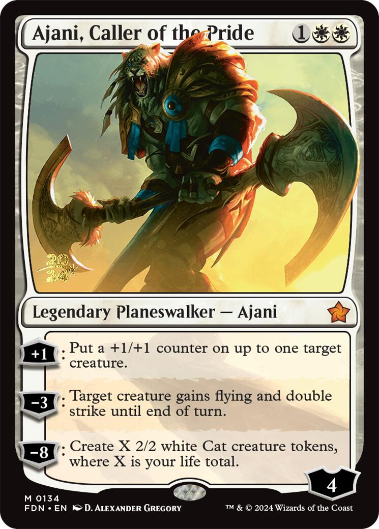 Ajani, Caller of the Pride [Foundations Prerelease Promos] | Galaxy Games LLC