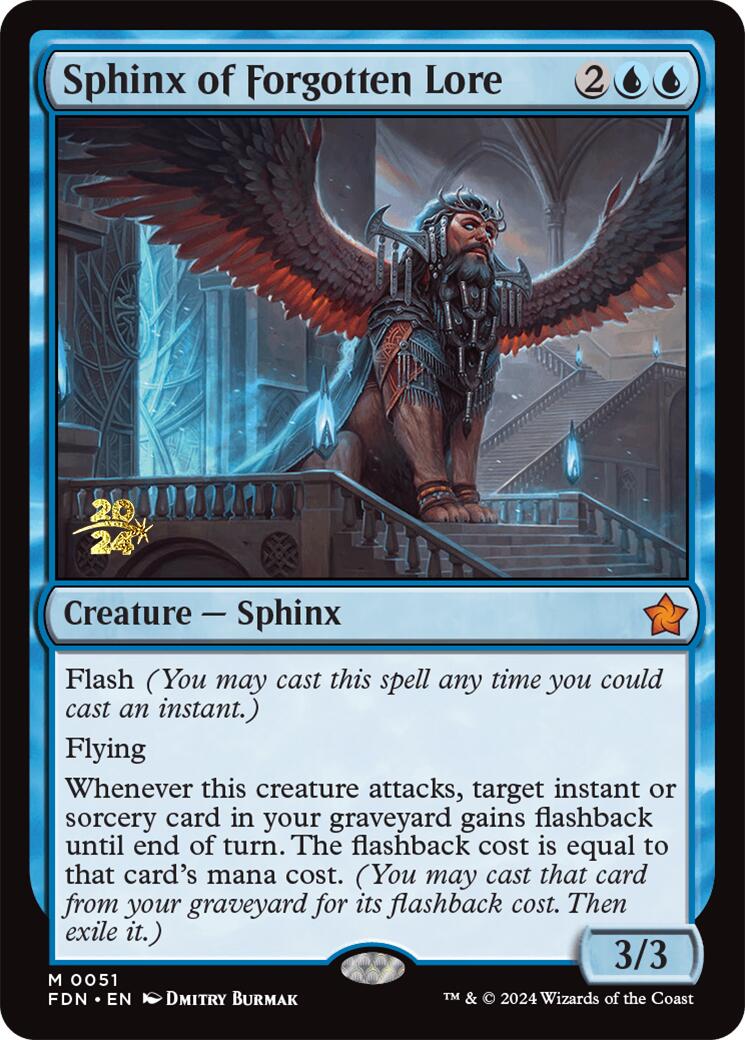 Sphinx of Forgotten Lore [Foundations Prerelease Promos] | Galaxy Games LLC