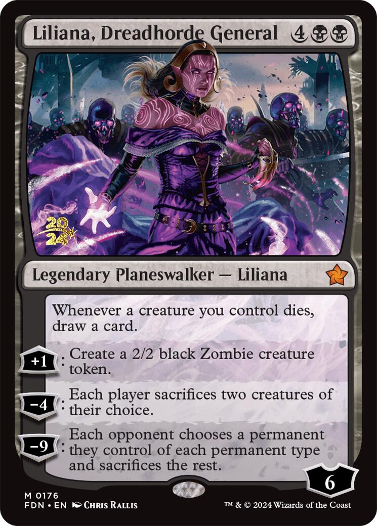 Liliana, Dreadhorde General [Foundations Prerelease Promos] | Galaxy Games LLC