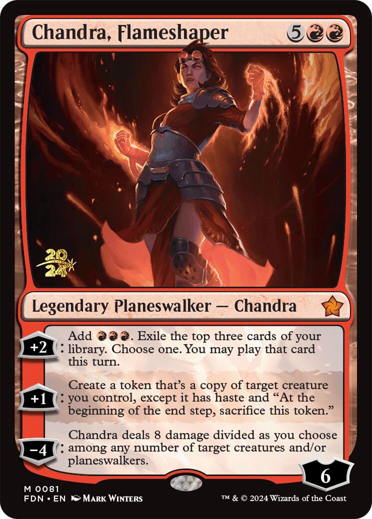 Chandra, Flameshaper [Foundations Prerelease Promos] | Galaxy Games LLC