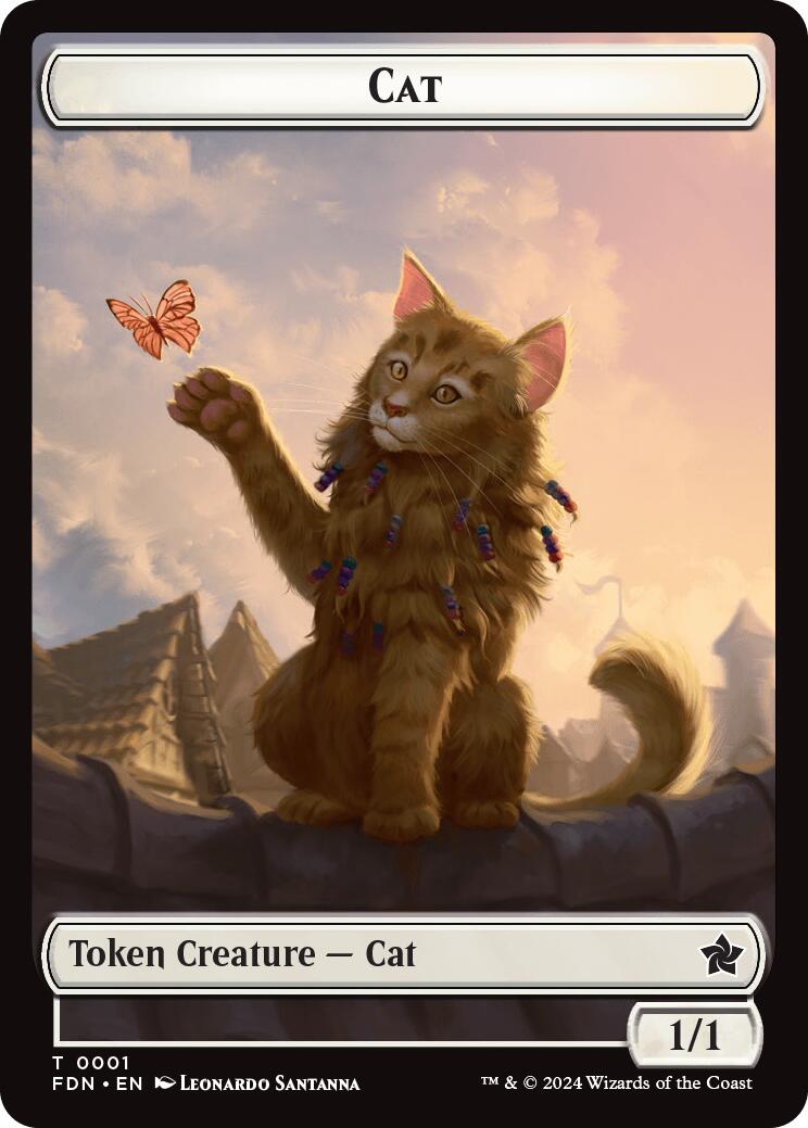 Spirit // Cat (0001) Doubled-Sided Token [Foundations Tokens] | Galaxy Games LLC