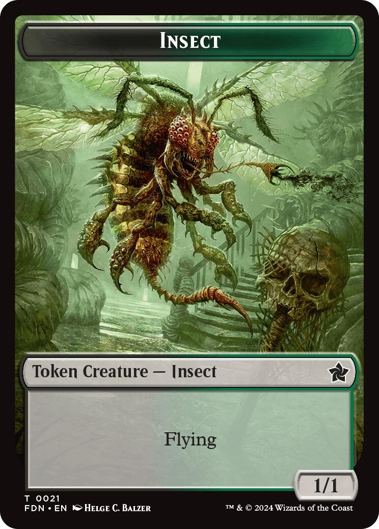 Goblin // Insect Doubled-Sided Token [Foundations Tokens] | Galaxy Games LLC