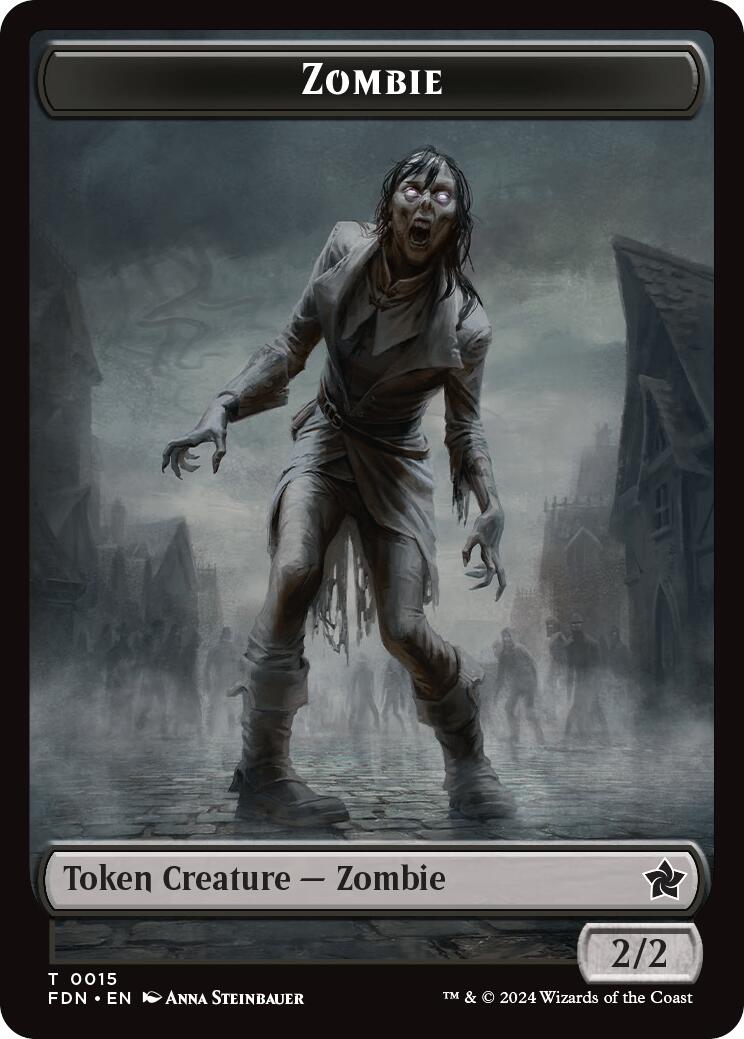 Goblin // Zombie Doubled-Sided Token [Foundations Tokens] | Galaxy Games LLC