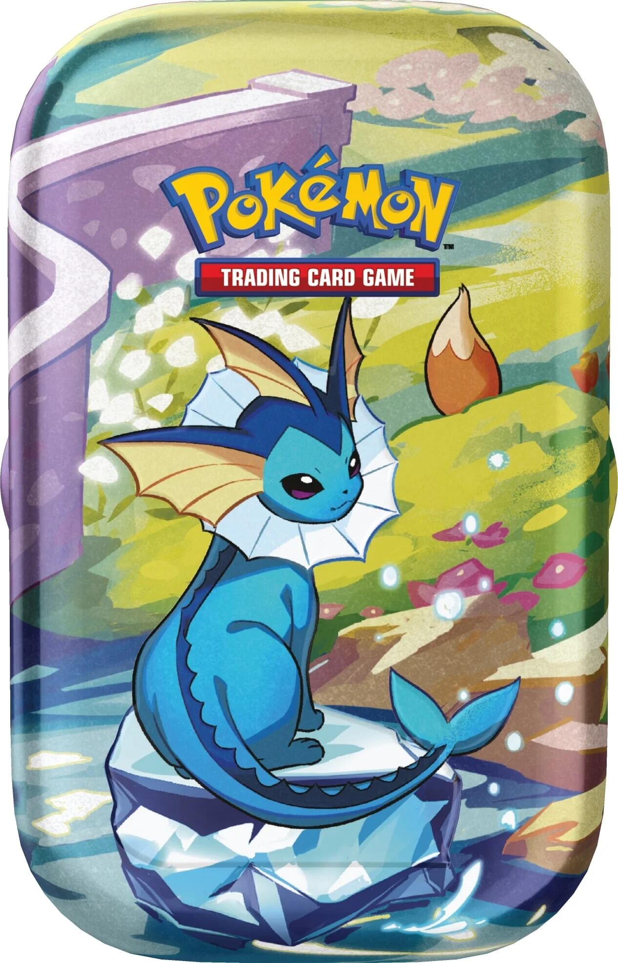 Scarlet & Violet: Prismatic Evolutions Mini Tin (Vaporeon) | Galaxy Games LLC