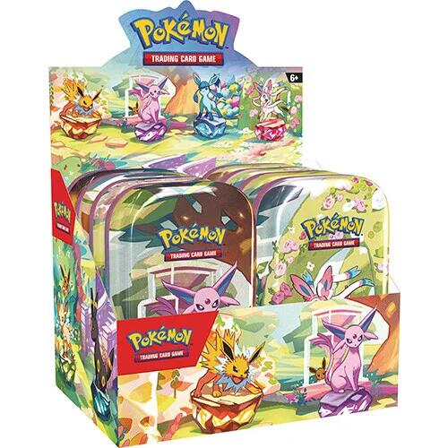 Scarlet & Violet: Prismatic Evolutions Mini Tin Display Case | Galaxy Games LLC