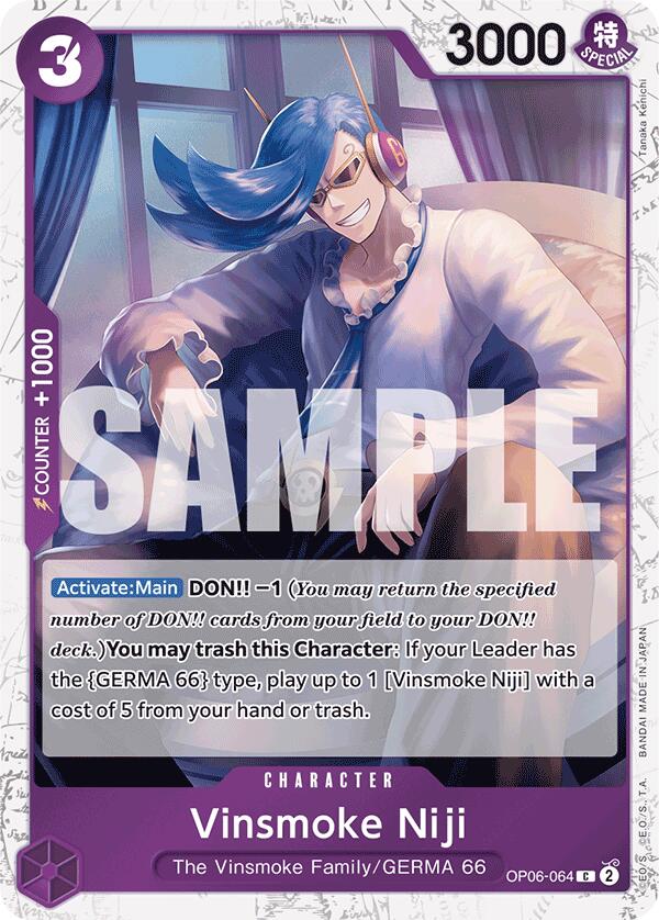 Vinsmoke Niji (OP06-064) (Jolly Roger Foil) [Premium Booster -The Best-] | Galaxy Games LLC
