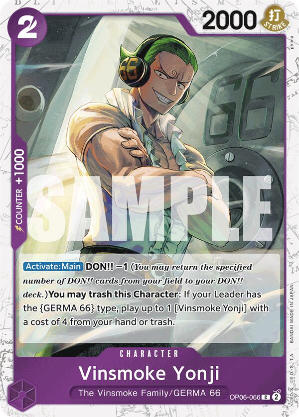 Vinsmoke Yonji (OP06-066) (Jolly Roger Foil) [Premium Booster -The Best-] | Galaxy Games LLC