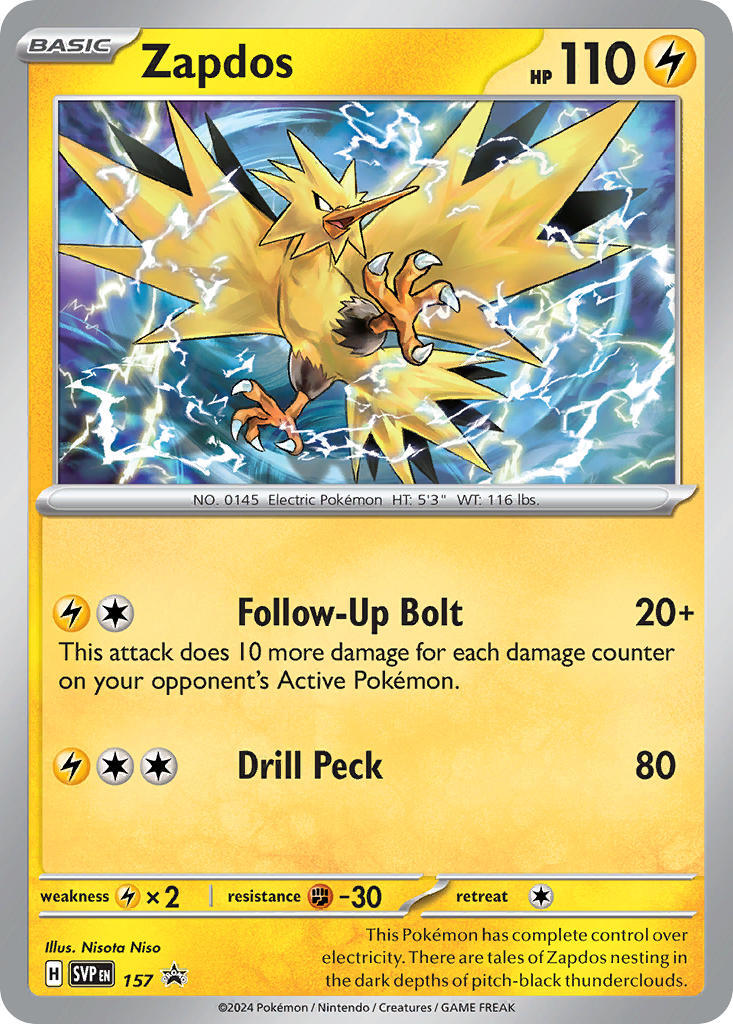 Zapdos (157) [Scarlet & Violet: Black Star Promos] | Galaxy Games LLC