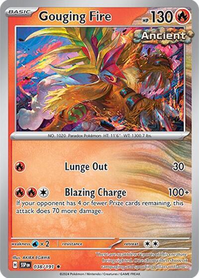 Gouging Fire (038/191) (Deck Exclusives) [Scarlet & Violet: Surging Sparks] | Galaxy Games LLC