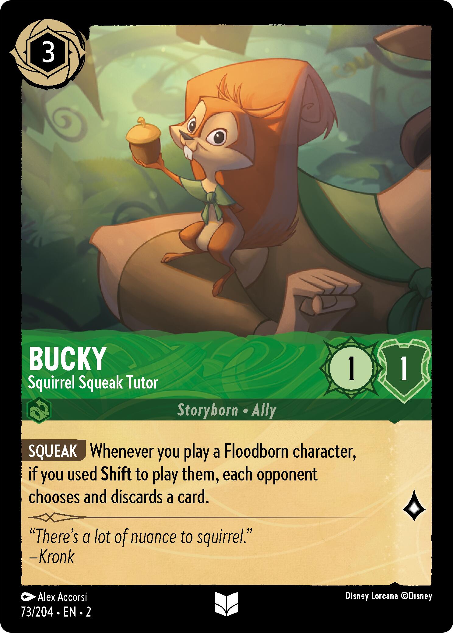 Bucky - Squirrel Squeak Tutor (Errata Version) (73/204) [Rise of the Floodborn] | Galaxy Games LLC