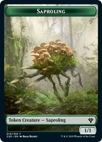 Saproling // Treasure Double-Sided Token [Commander 2020 Tokens] | Galaxy Games LLC