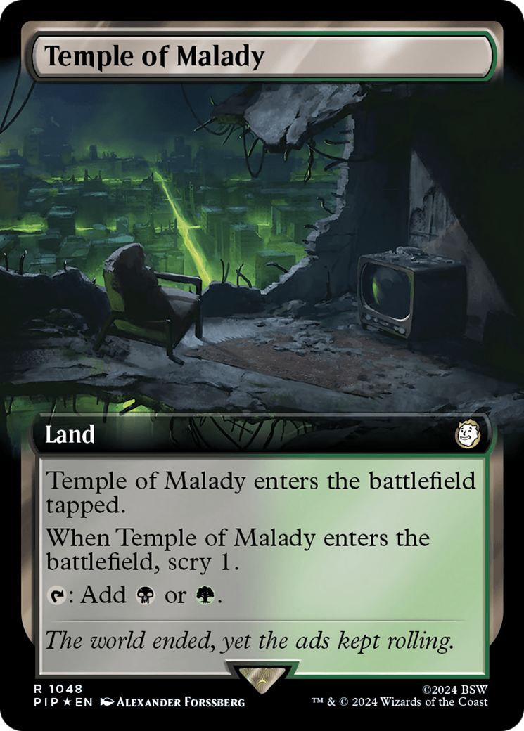 Temple of Malady (Extended Art) (Surge Foil) [Fallout] | Galaxy Games LLC