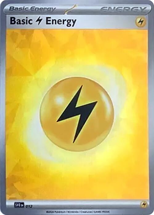 Basic Lightning Energy (012) (Cracked Ice Holo) [Scarlet & Violet: Stellar Crown] | Galaxy Games LLC