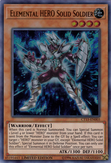 Elemental Hero Solid Soldier [CT15-EN003] Ultra Rare | Galaxy Games LLC