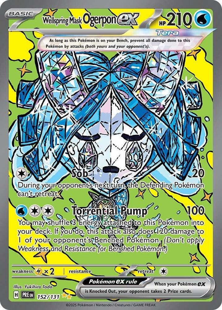 Wellspring Mask Ogerpon ex (152/131) [Scarlet & Violet: Prismatic Evolutions] | Galaxy Games LLC