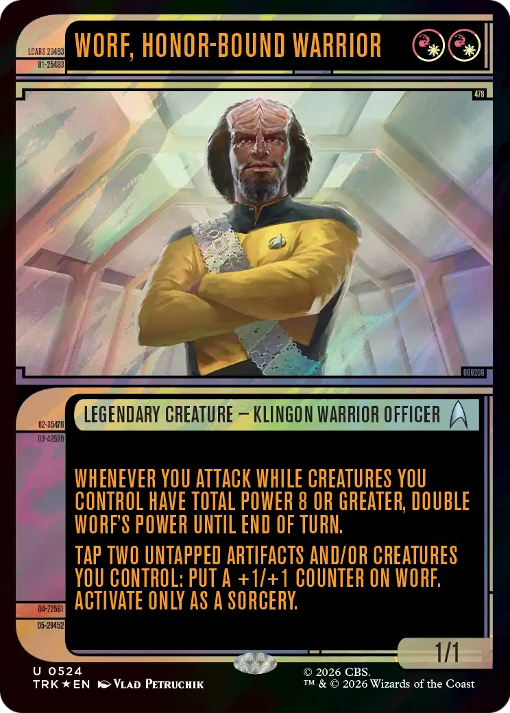 Worf, Honor-Bound Warrior (Showcase) (0524) (Surge Foil) [Star Trek] | Galaxy Games LLC