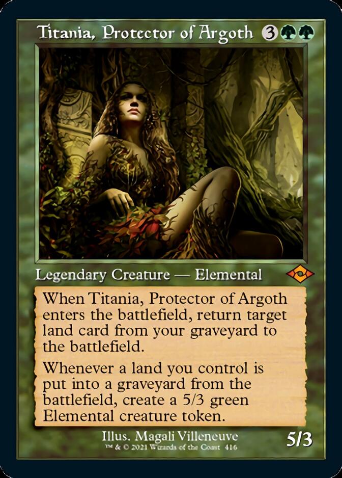 Titania, Protector of Argoth (Retro Foil Etched) [Modern Horizons 2] | Galaxy Games LLC