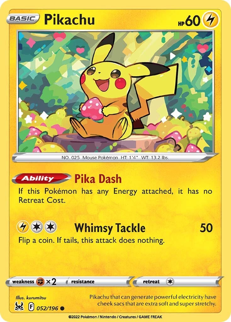 Pikachu (052/196) [Sword & Shield: Lost Origin] | Galaxy Games LLC