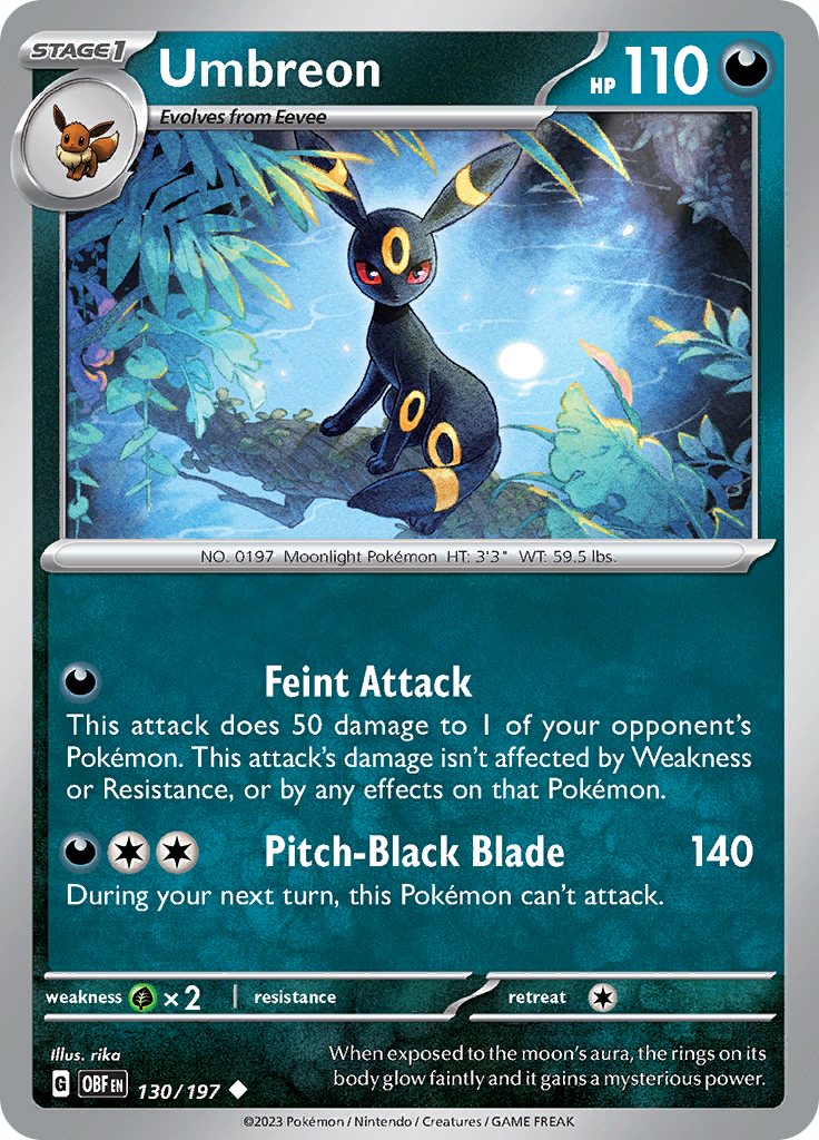 Umbreon (130/197) [Scarlet & Violet: Obsidian Flames] | Galaxy Games LLC