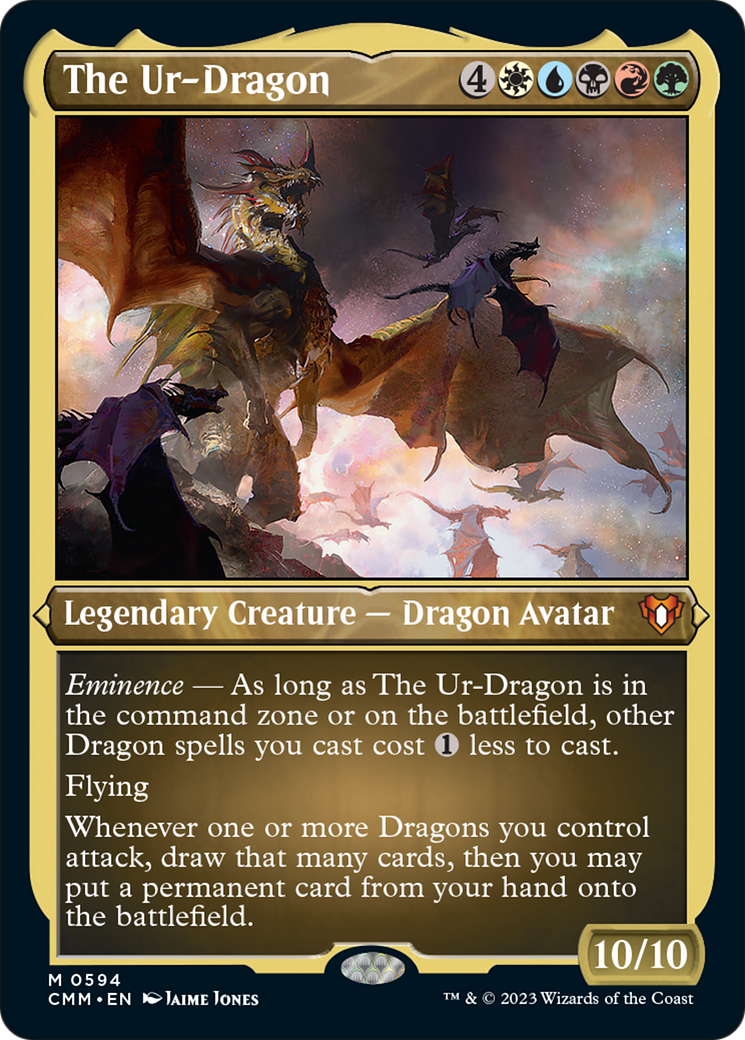 The Ur-Dragon (Foil Etched) [Commander Masters] | Galaxy Games LLC