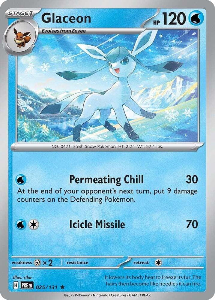 Glaceon (025/131) [Scarlet & Violet: Prismatic Evolutions] | Galaxy Games LLC