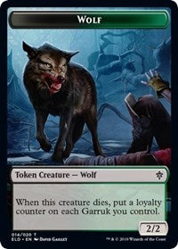 Wolf // Food (17) Double-Sided Token [Throne of Eldraine Tokens] | Galaxy Games LLC