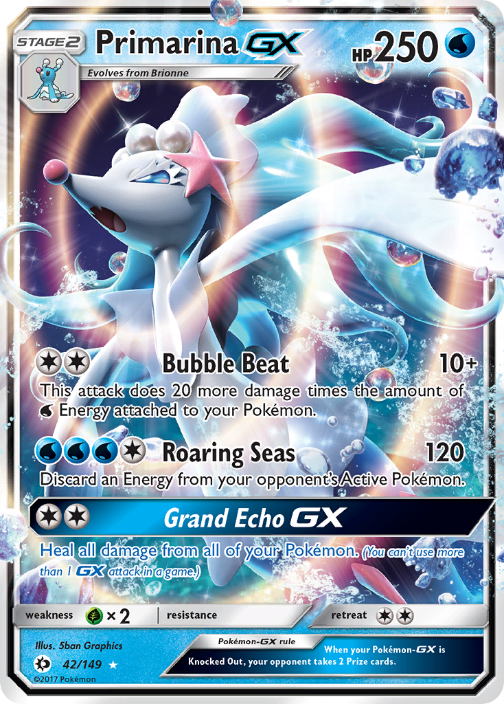 Primarina GX (42/149) [Sun & Moon: Base Set] | Galaxy Games LLC