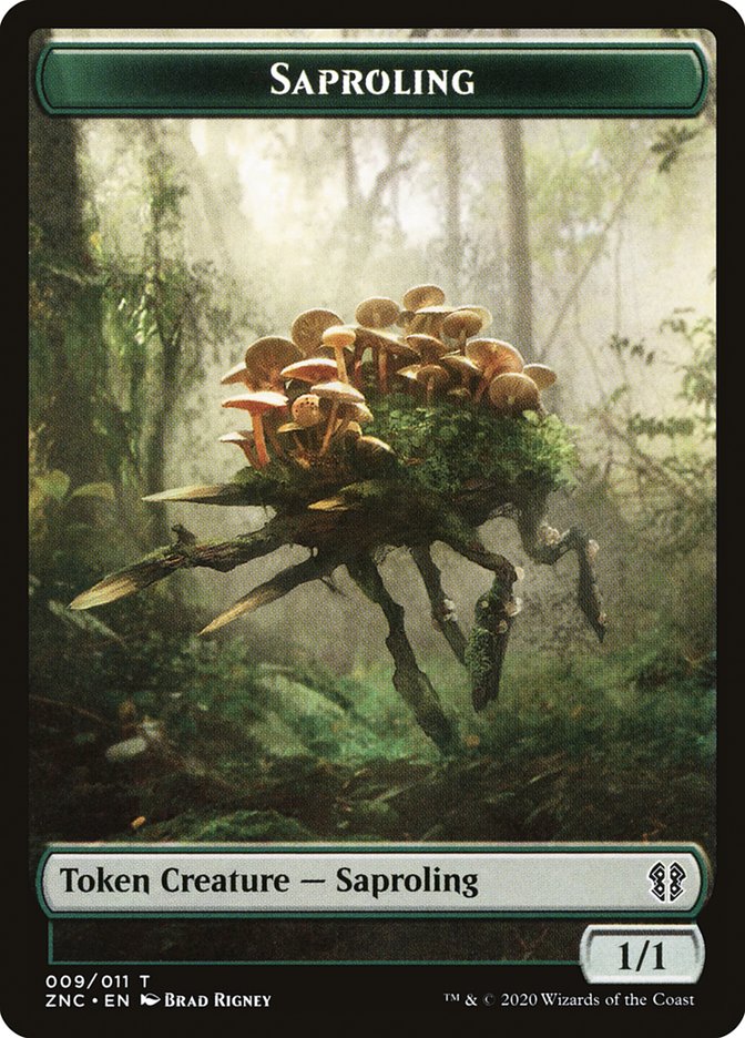 Beast // Saproling Double-Sided Token [Zendikar Rising Commander Tokens] | Galaxy Games LLC