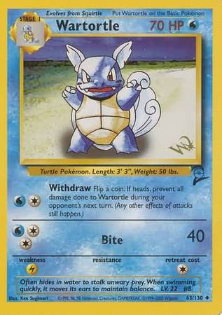Wartortle (63/130) (W Stamped Promo) [Base Set 2] | Galaxy Games LLC