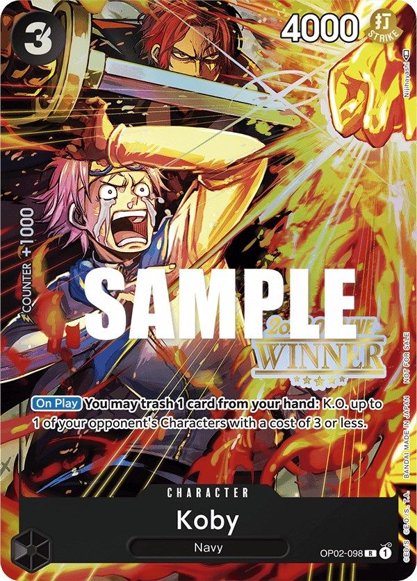 Koby (Offline Regional 2023) [Winner] [One Piece Promotion Cards] | Galaxy Games LLC