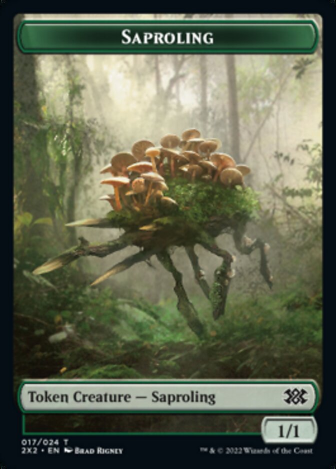 Saproling // Angel Double-Sided Token [Double Masters 2022 Tokens] | Galaxy Games LLC