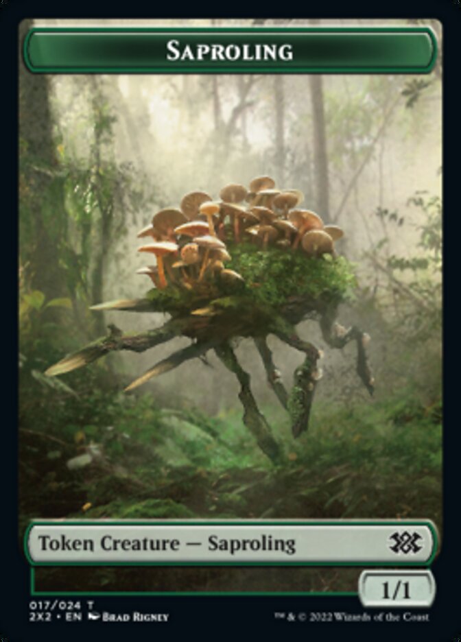 Saproling // Vampire Double-Sided Token [Double Masters 2022 Tokens] | Galaxy Games LLC