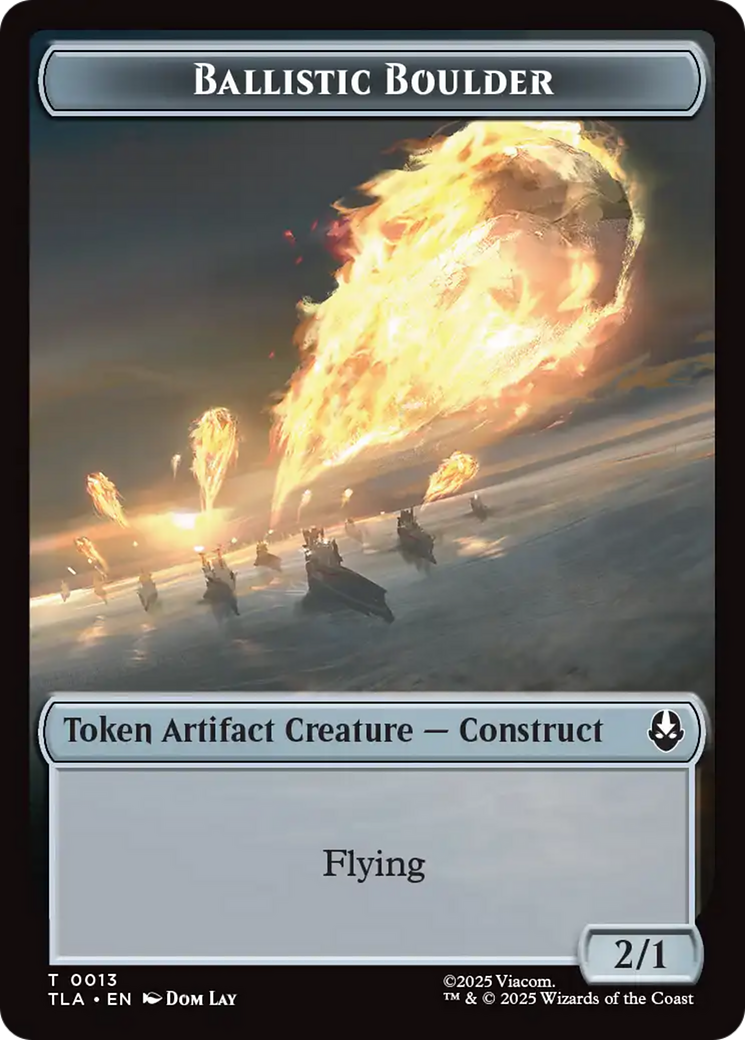 Ballistic Boulder // Food (0019) Double-Sided Token [Avatar: The Last Airbender Tokens] | Galaxy Games LLC