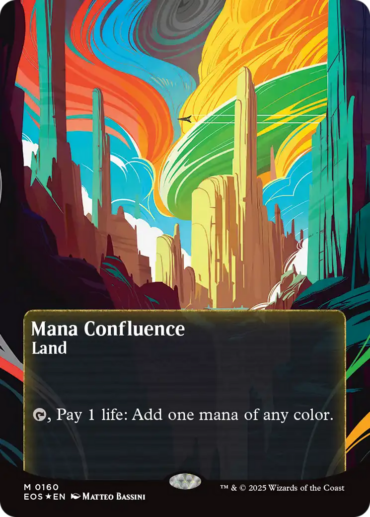 Mana Confluence (0160) (Borderless) (Galaxy Foil) [Edge of Eternities: Stellar Sights] | Galaxy Games LLC