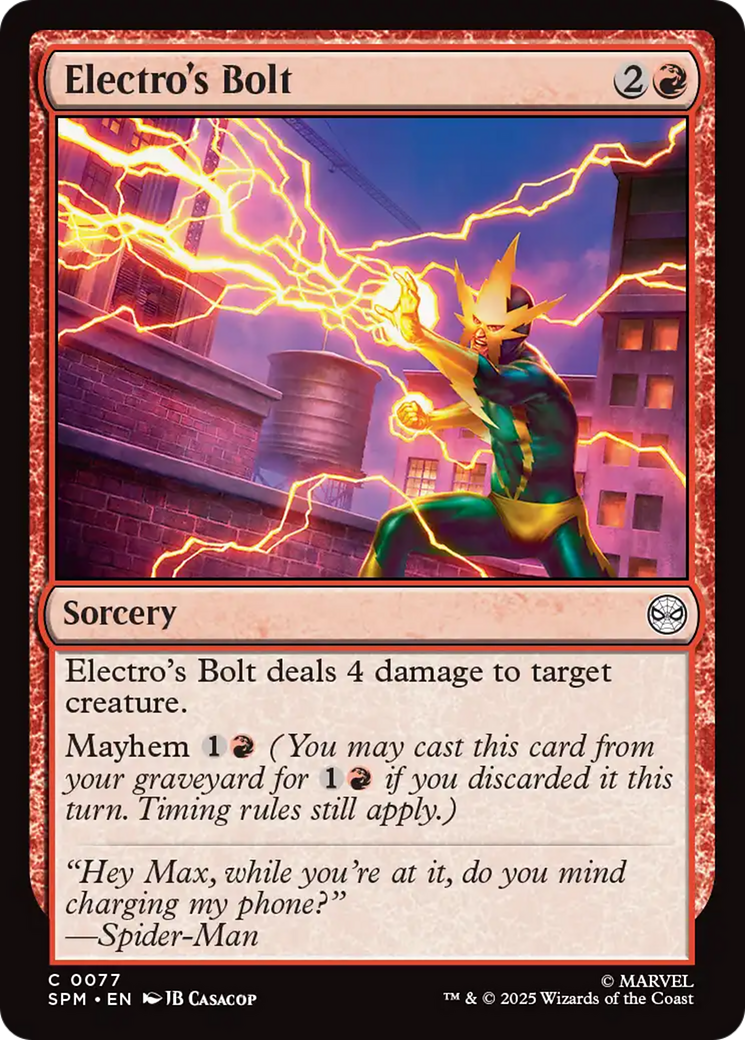 Electro's Bolt [Marvel's Spider-Man] | Galaxy Games LLC