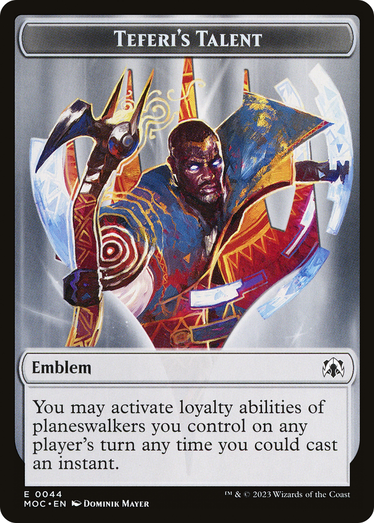 Elemental (02) // Teferi's Talent Emblem Double-Sided Token [March of the Machine Commander Tokens] | Galaxy Games LLC