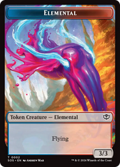 Fractal (0004) // Elemental (0002) Double-Sided Token [Secrets of Strixhaven Tokens] | Galaxy Games LLC