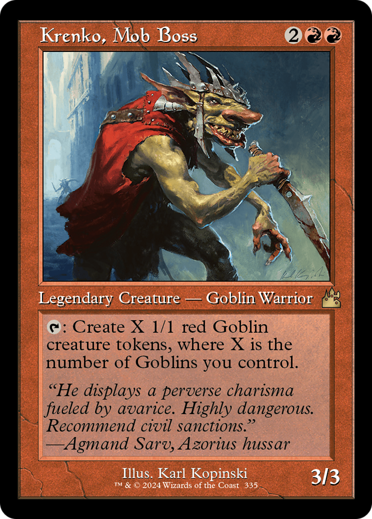 Krenko, Mob Boss (Retro) [Ravnica Remastered] | Galaxy Games LLC