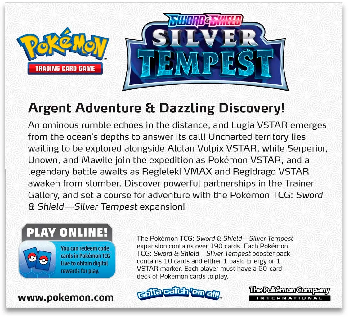 Sword & Shield: Silver Tempest - Booster Box | Galaxy Games LLC