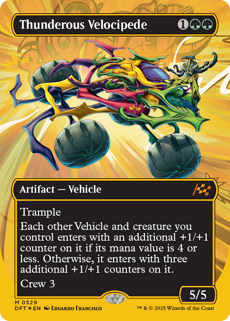 Thunderous Velocipede (Borderless) (First-Place Foil) [Aetherdrift] | Galaxy Games LLC