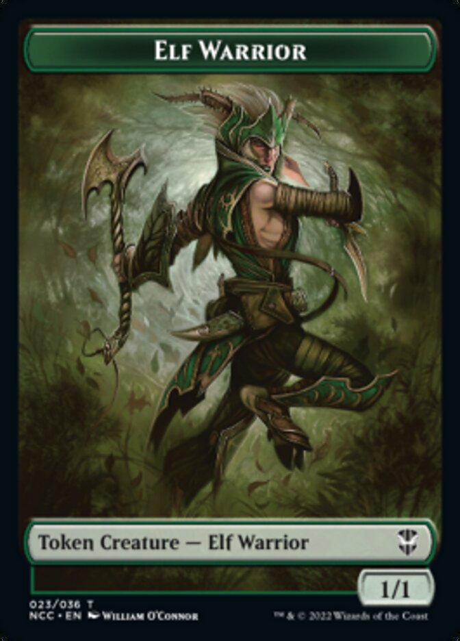 Elf Warrior // Wurm Double-Sided Token [Streets of New Capenna Commander Tokens] | Galaxy Games LLC