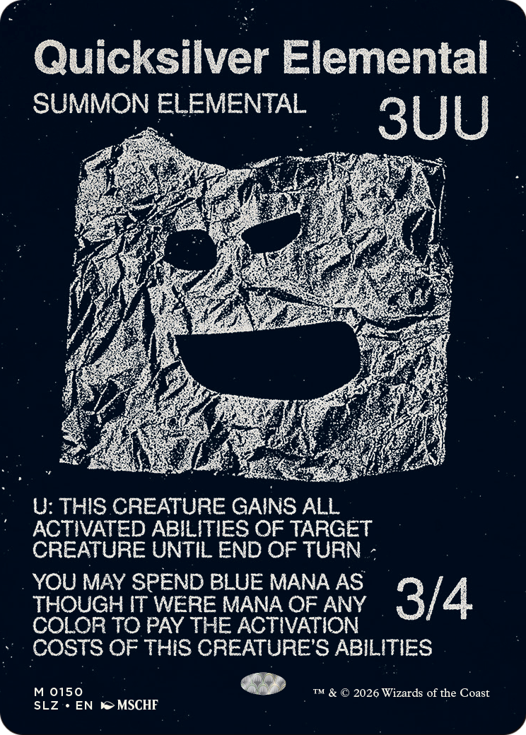 Quicksilver Elemental (0150) [Secret Lair x MSCHF: The Zeta Set] | Galaxy Games LLC