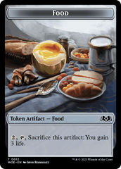 Rat // Food (0012) Double-Sided Token [Wilds of Eldraine Tokens] | Galaxy Games LLC