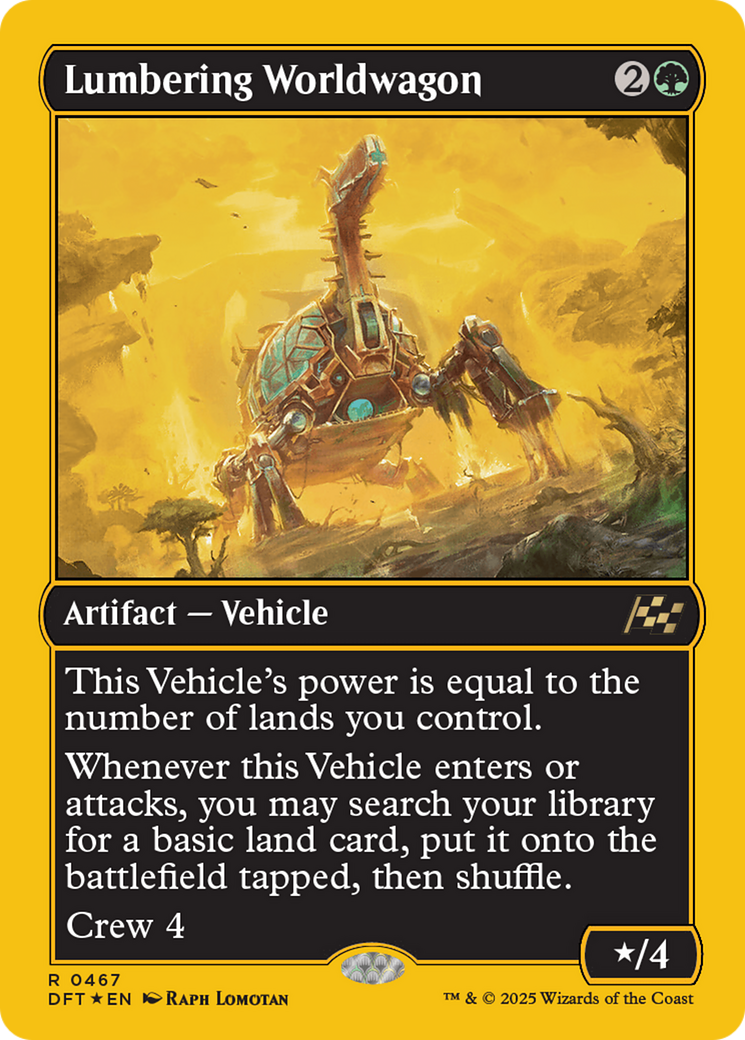 Lumbering Worldwagon (First-Place Foil) [Aetherdrift] | Galaxy Games LLC